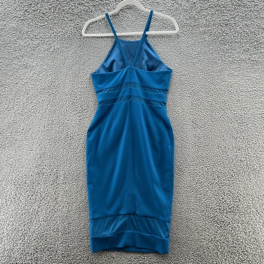 Jay Godfrey‎ Dress Women 4 Blue Sleeveless Cocktail Wiggle Body Con Sheath